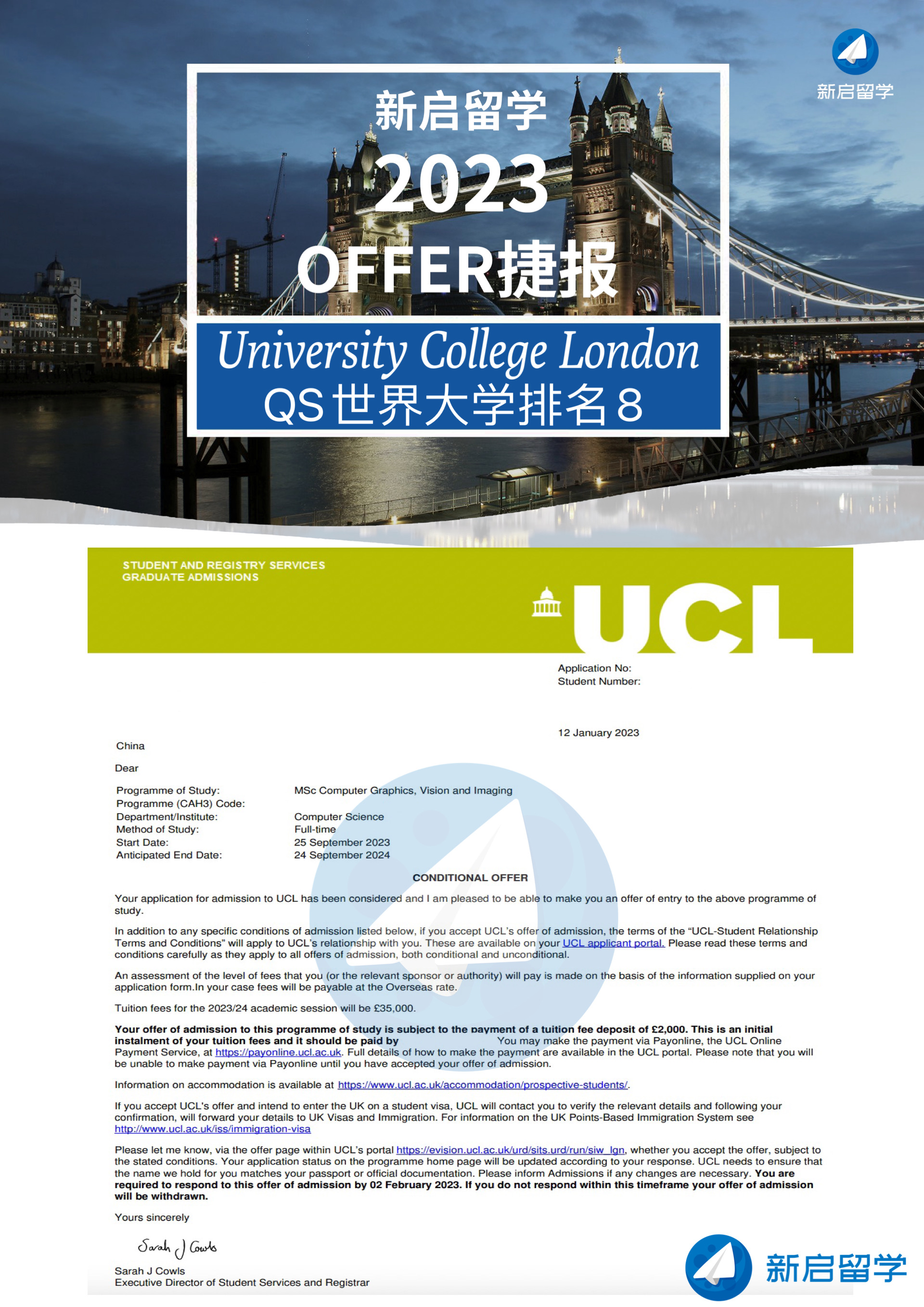 MSc Computer Graphics, Vision and Imaging(UCL)
